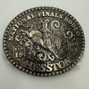 Vintage 1984 Hesston National Finals Rodeo Belt Buckle - sealed